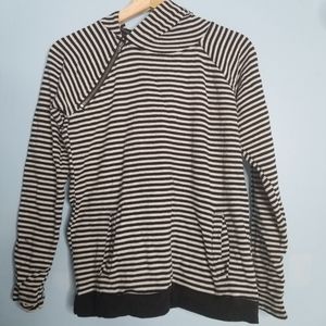 Cable & Gauge Women's Hoodie Striped Size Small